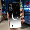 Exclusive Initial Letter With Flower Phone Case For ZTE Blade A33s Soft Silicone Black Case ZTE Blade A33s Anti-scratch Casing