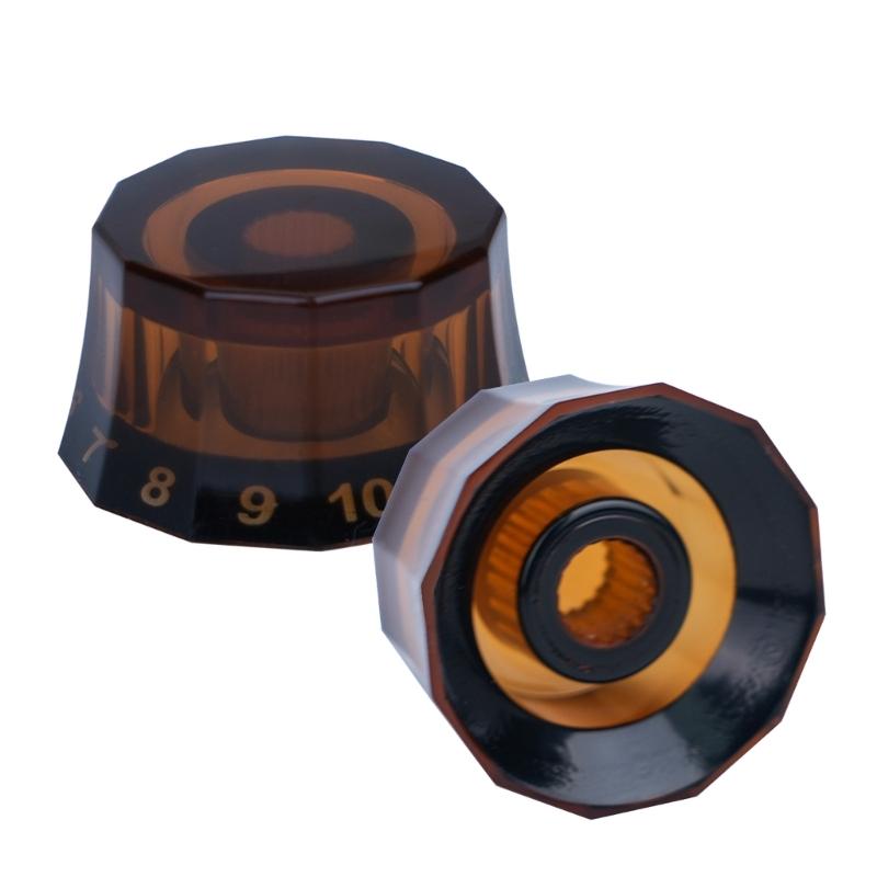 4 Pcs Guitar Acrylic Knobs Speed Control Knobs Volume Tone Control Knobs Potentiometer Cap for Electric Guitar or Bass