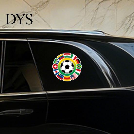 No Residue Car Stickers Soccer Graffiti Sticker for Decorative Vinyl Decal Auto Flag Decals Laptop Luggage Waterproof Sporty Pattern Vehicle