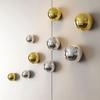 Modern Imitation Metal Wall Decoration Round Sphere Wall Decoration Pendant Set Interior Background Wall Decoration Accessories