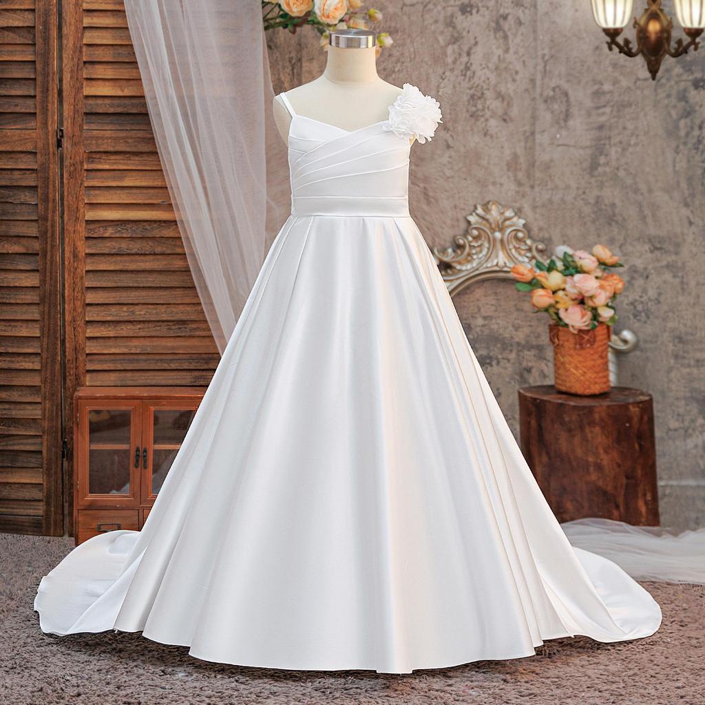 4-17 Years Elegant Long Dress for Performances and Special Occasions