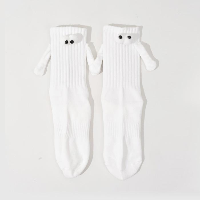 Men and Women Autumn and Winter Magnetic Suction Three Dimensional Handlehand Tube Cotton Socks
