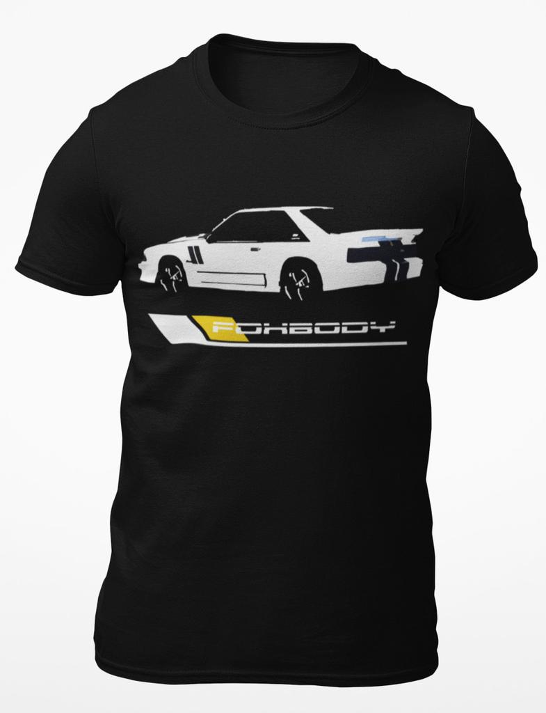 Third Gen Foxbody White Mustang Short-Sleeve Unisex T-Shirt