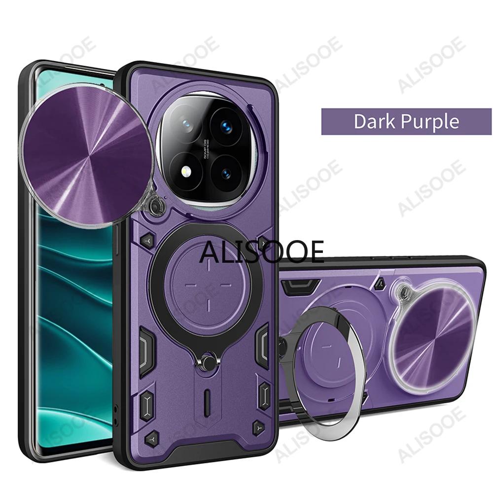 Kryt Slide Camera pro Redmi Note 14 / 14 Pro Plus 5G Global, pouzdro s kroužkem a stojánkem, ochranný kryt pro Xiaomi Redmi Note 14 Pro 5G, Capa