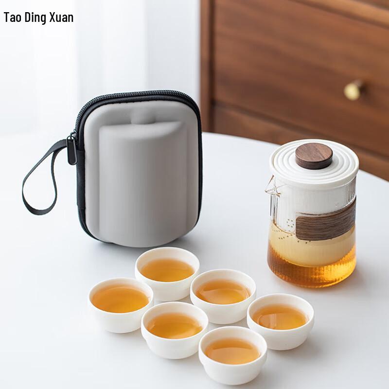 Portable Chinese Coarse Pottery Tea Set