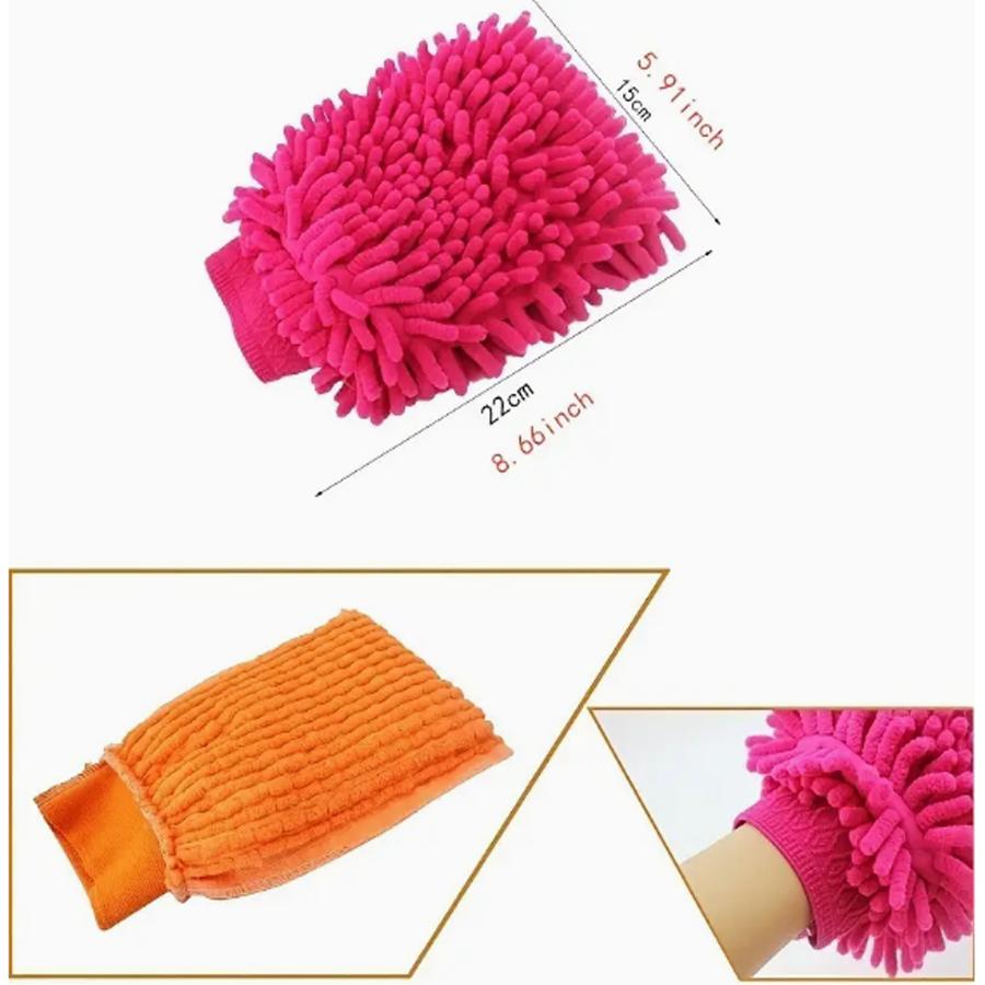 1Pc Car Wash Gloves Washing Wiper Car Cleaning Towel Auto Dust Washer Mitt Car Washing Cleaning Anti Scratch Glove Random Color