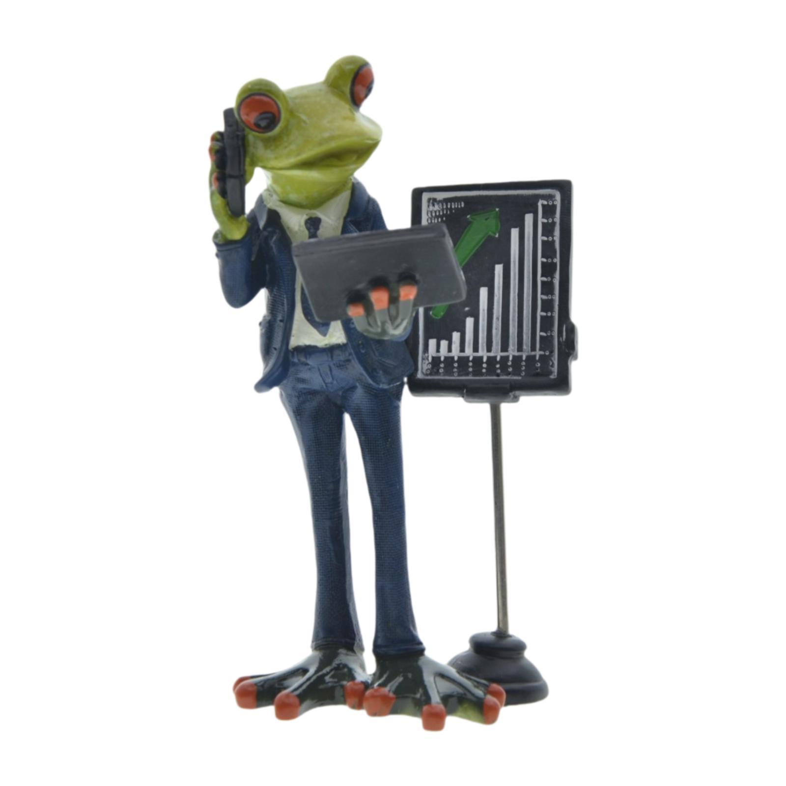 Лягушка Садовая Статуя Украшение Коллекция Фигурка Лягушки для Парка Стола Террасы