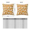 Halloween Horror Orange Ghost Pattern Pillowcover Decoration Cushions Cover Throw Pillow Case for Living Room Double-sided