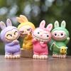 1 Piece Kawaii Toys Surprise Cute Labubu Figure Pendant Face Changing Doll Cartoon Anime Macarone Birthday Cake Decoration