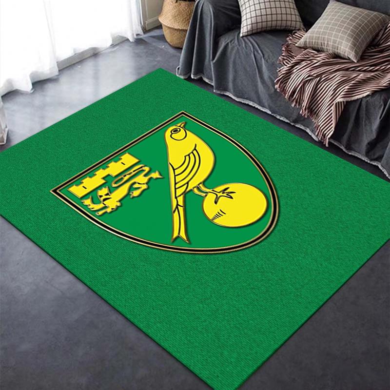 Norwich City FC Carpet Rug for Living Room Bedroom Home Sofa Decoration,Kids Play Non-slip Floor Mat
