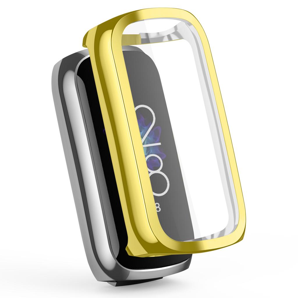 Protective Case For Fitbit Luxe Full Screen Protector Cover Smart watch Bumper Soft TPU Plating Durable Case Shell Accessories