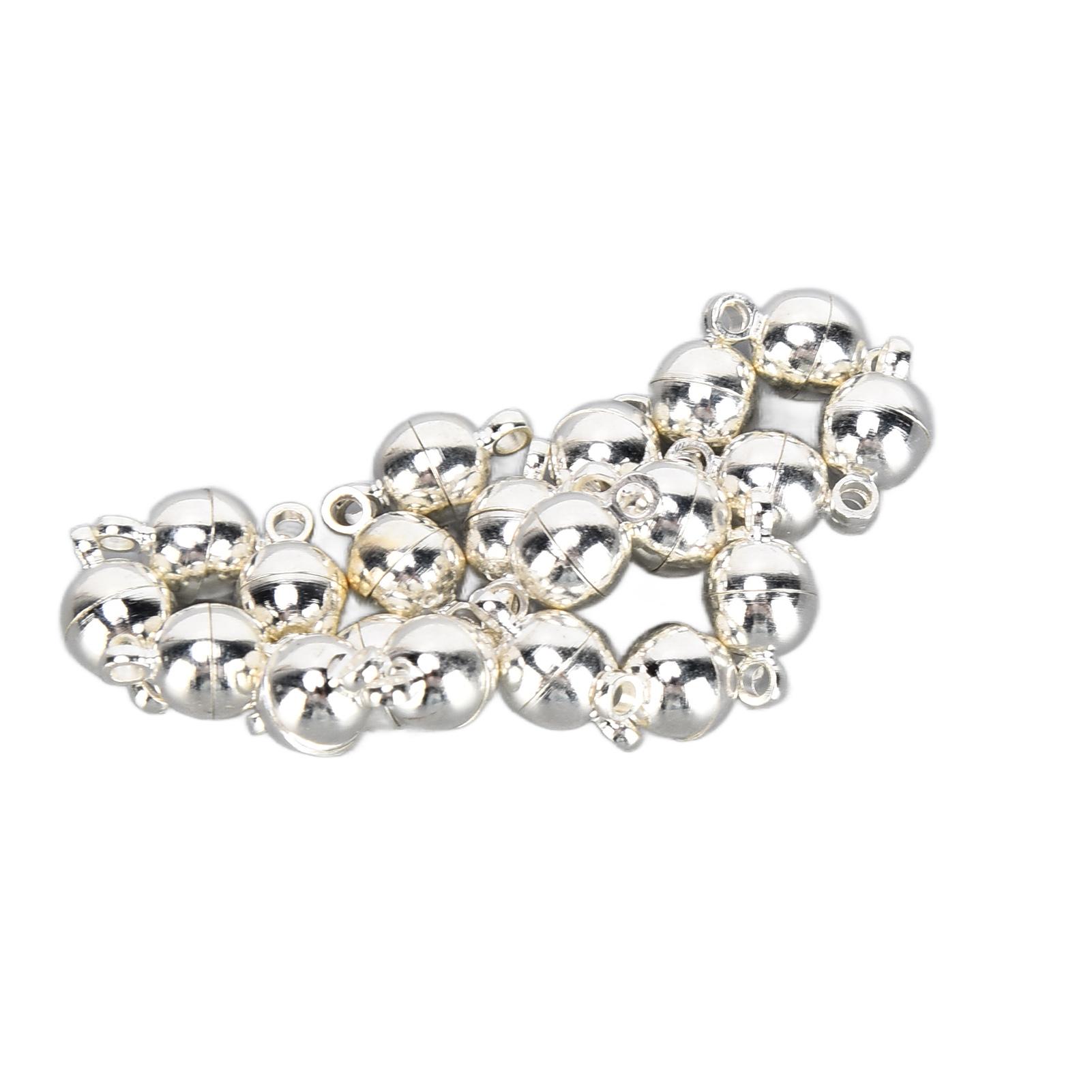 

20 комплектов магнитных застежек круглых латунных модных ювелирных изделий застежек для самостоятельного изготовления ожерелий браслетов белый