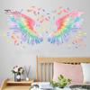 Wall Sticker Vibrant Color Angel Wings Wall Art Decal Creative Removable Sticker for Home Decoration