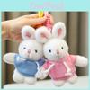 Rabbit Plush Keychain Toy Cute Stuffed Animal Doll Kids Birthday Keyring Gift