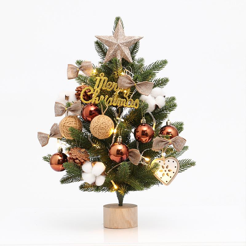 45cm PE Mini Desktop Christmas Tree Set with Ornaments