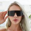 Non-polarized Rimless Sunglasses Women Men Stylish Punk Glasses Y2k Eyelasses Brand Designer One-Piece Frame Daily Stylish Accessories