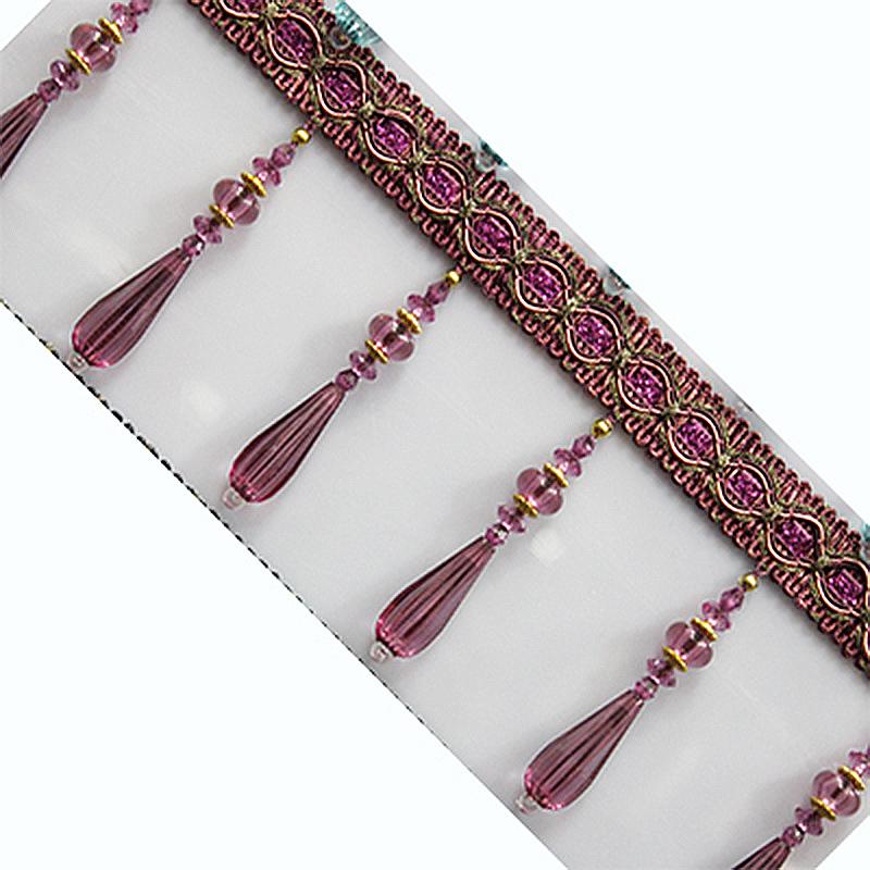 1M Gardinkvastar Kristallpärlats Spetsfrans DIY Gardinsömnad Trim Kvastkant Band Kläddekorationstillbehör Ny