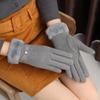Cold Protection Full Finger Gloves Plush Winter Mittens Elastic Cat Women Gloves  Driving