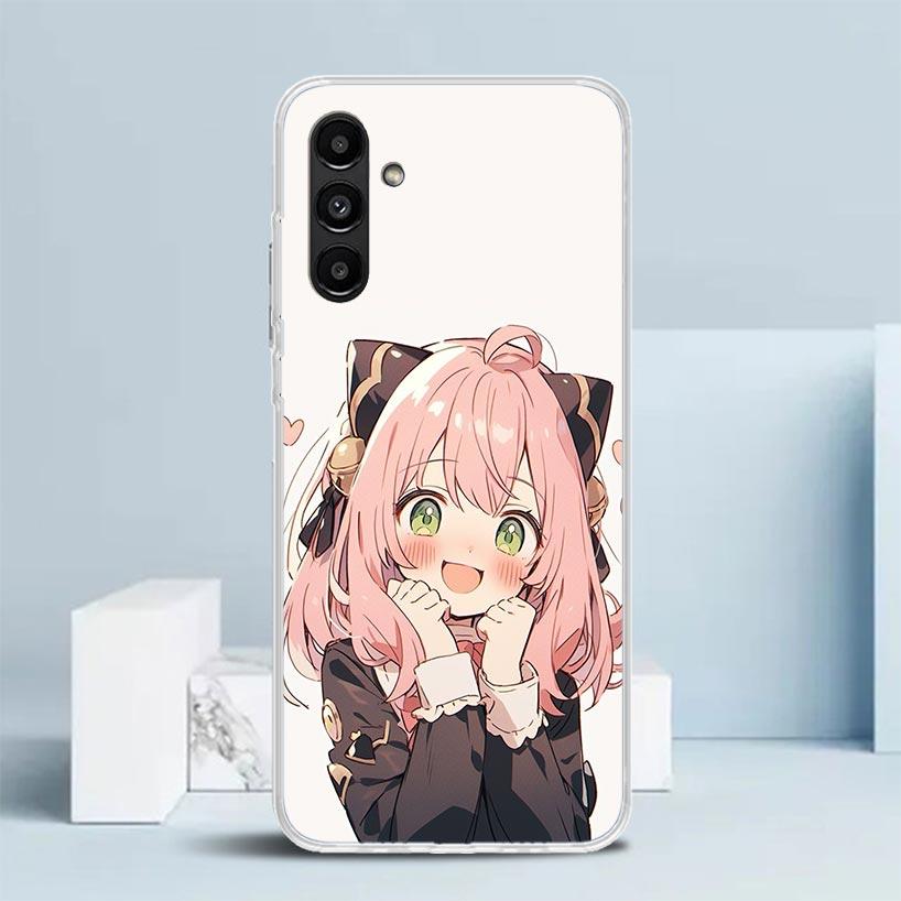 S-Spy Family Anya Cover for Samsung Galaxy A17 A37 A57 A16 A26 A36 A56 A15 A14 A55 Phone Case A13 A53 A25 A35 A24 A34 A23 A33 Ga