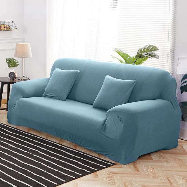 

Levivel Waterproof Stretch Living Sofa Cover Plain Stretchy Sofa Covers Corner Couch Cover Chair Furniture Protector Living Room 1 /2 /3 /4seater 1 Seater(90-140cm)