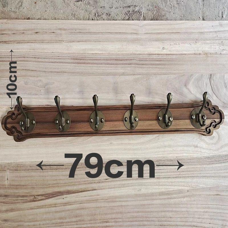 Luxuriöser Bademantel Massiver Holzmantelständer mit 4/5/6/7/8 Haken Wandkleiderbügel Schlüssel Hut Aufbewahrung Hängend für Eingangsmöbel