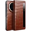 QIALINO For Honor Magic V3 5G Case Smart View Window Genuine Cow Leather Phone Cover