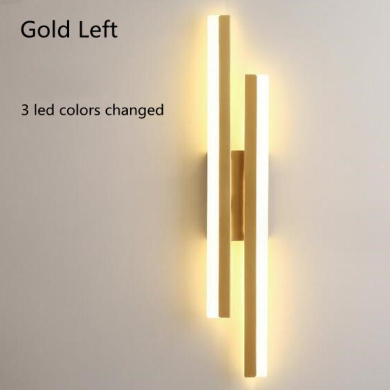 Nordic Gold LED Wall Lamp Sconces Modern Durable Acrylic Lampshade Indoor Lighting for Living Room Bedroom Bedside Light Fixture