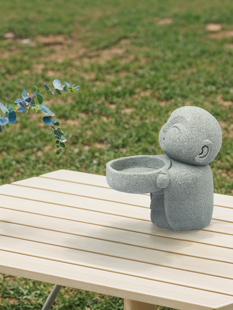 Simplistischer Buddha-Statuen-Kerzenhalter Harz-Buddha-Statuen Vintage Buddha Teelichthalter für Zuhause Büro Chinesisches Zubehör