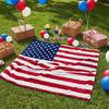 American Flag Flannel Plush Throw Stars And Blanket Soft Patriotic Blanket USA Stripes