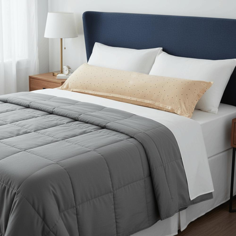 Skin-friendly Pillow Cover Extended Long Pillow Case  King Size Bed