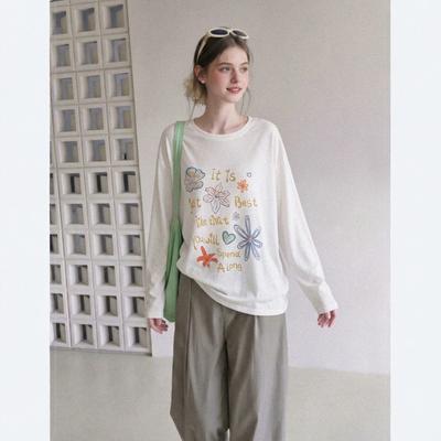 Lyocell Sunscreen Long-sleeved T-shirt Women's Loose Fashion Versatile Foreign Style Age-reducing Thin Ins Air-conditioned Shirt Top Summer