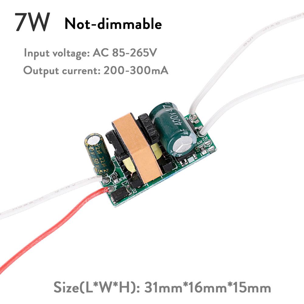 200mA 300mA Power LED Driver Constant Current AC 85-265V Supply for 3W 4W 5W 7W Light Lamp Bulb Transformers Output 3-12V 12-26V