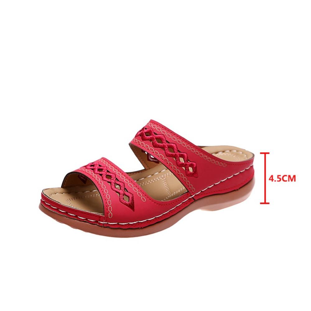 2025 Women Summer Sandals Casual Comfortable Round Head Open Toe Wedges Slippers Fashion Slip on Slides for Women