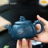 270ml Yixing Purple Clay Teapots Raw Ore Azure Mud Handmade Bamboo Leaf Tea Pot Beauty Tea Infuser Kettle Chinese Zisha Tea Set