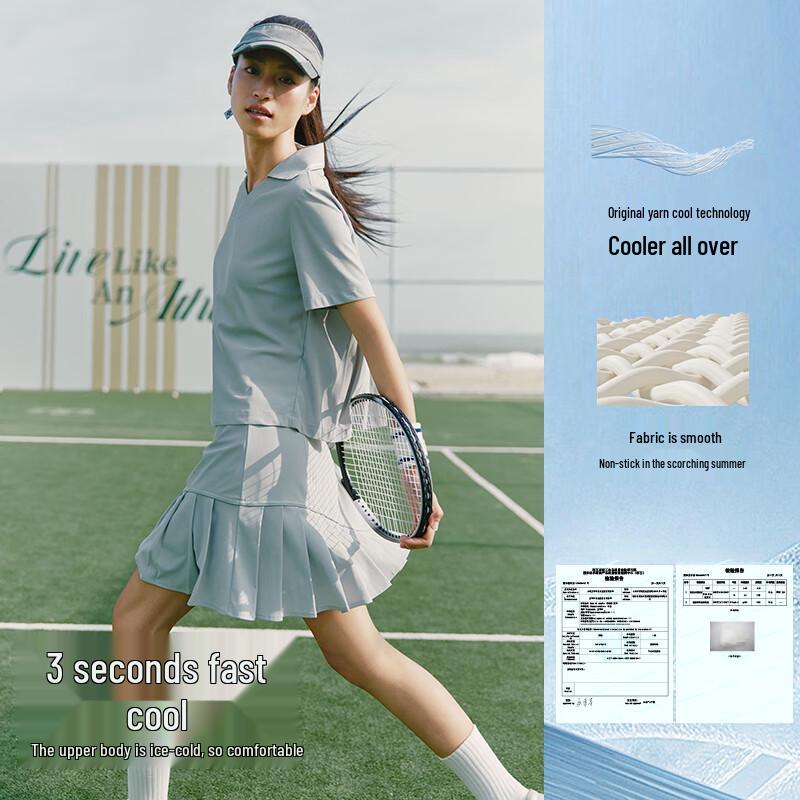 Ailaiyi Women's Cooling Sun Protection Pleated T-Shirt
