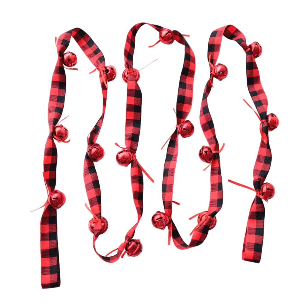 Christmas Decorations: Christmas Velvet Ribbon Bell Strings Can Ring Christmas Tree Decorations