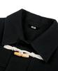 Trillion Unisex Balmacaan Duffle Long Coat (Black)