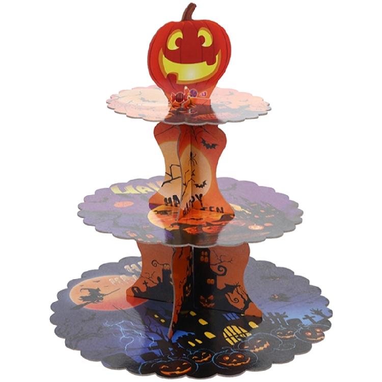 Stackable Paper Snack Tower With Eerie Graphics Ideal For Halloween Classroom Parties And Home Decors