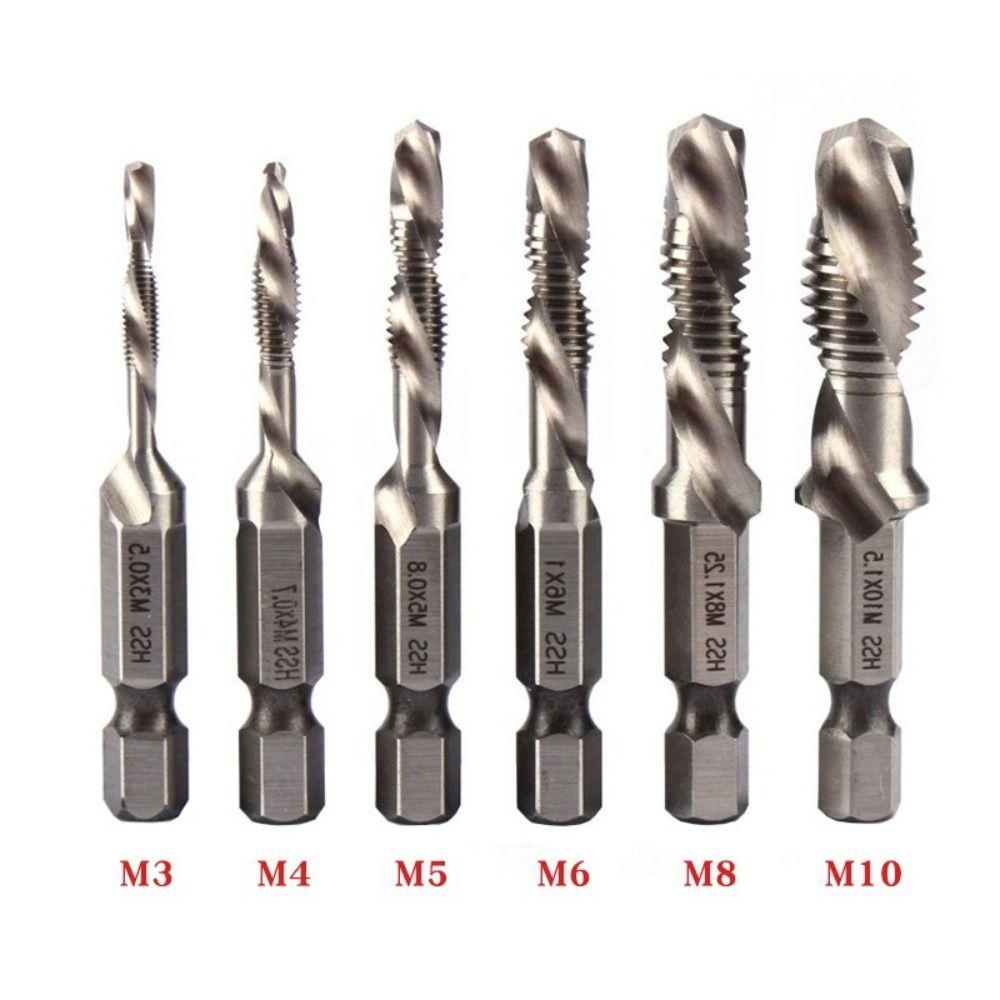 Titanium Coated Hex Shank Tap High Speed Steel Titanium Plated Tap  Thread Cutting