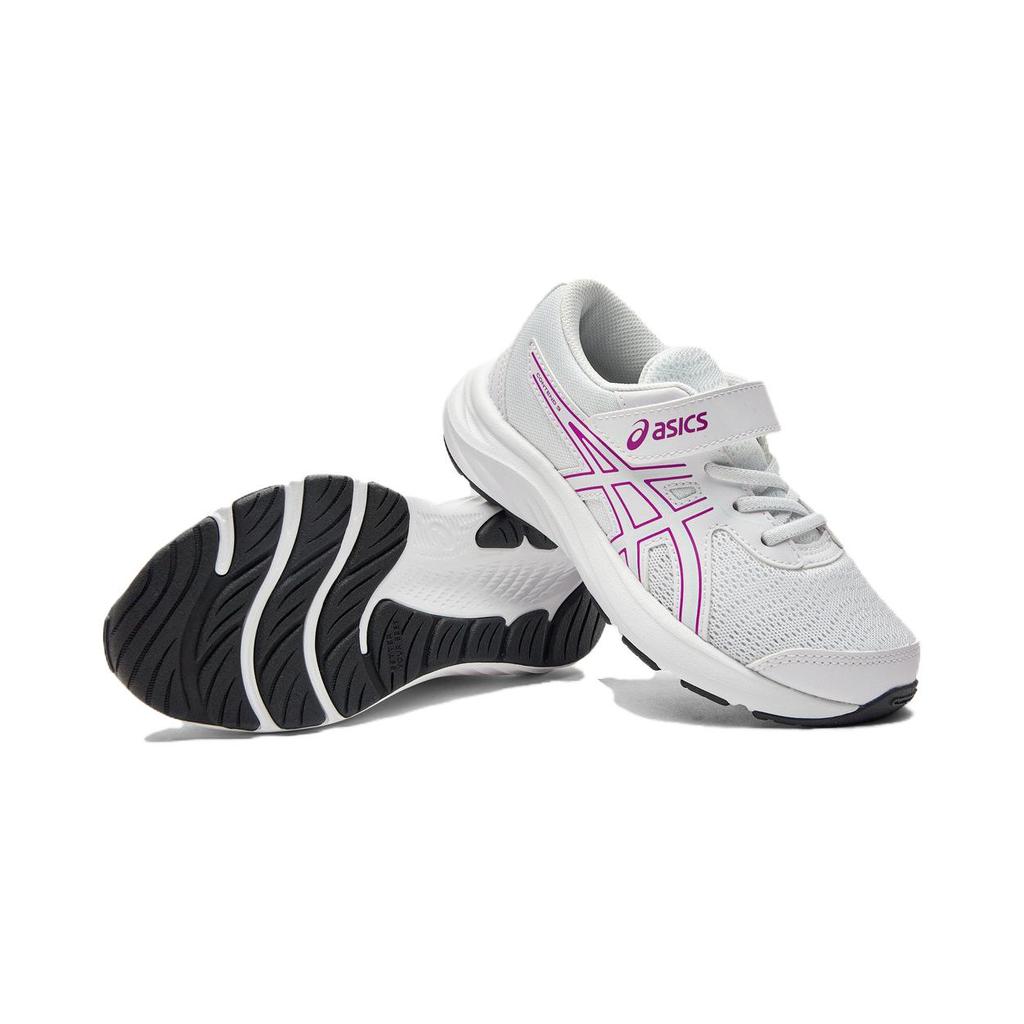 New Asics CONTEND 9 Anti-Slip Wear-Resistant Low-Top Kids' Running Shoes White Purple Children Aged 3-7 Years Old 1014A338-101