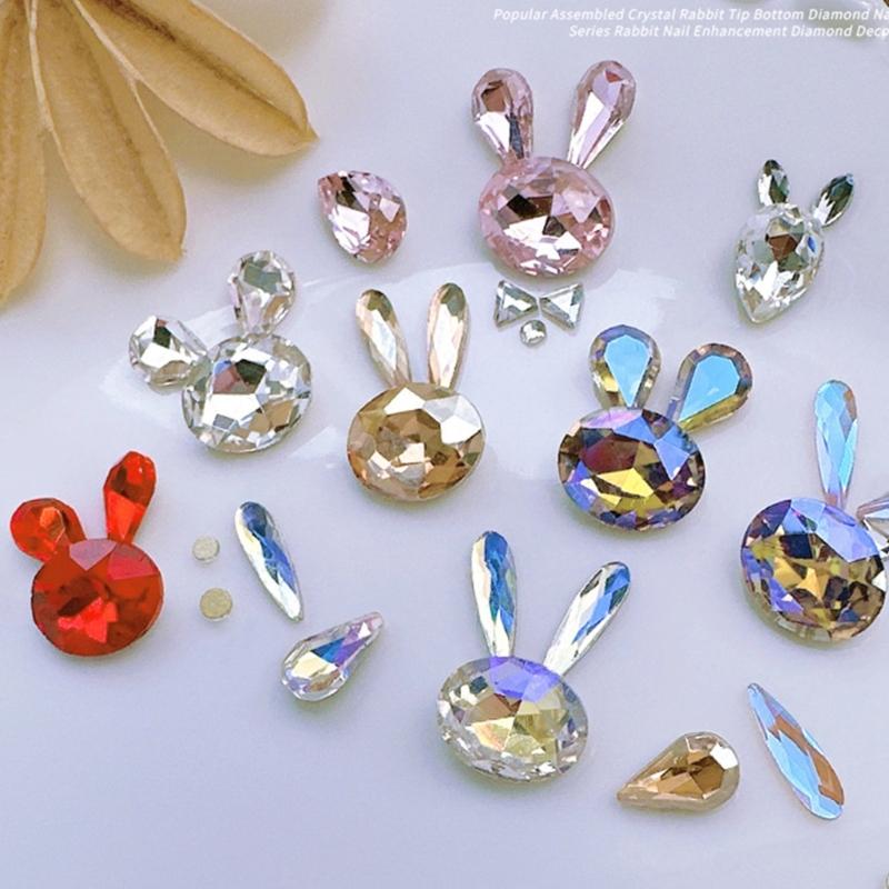Pack of Luxury Nail Charms Studs Nail Rhinestones Gems Luxury Nail Art Rhinestones Crafts Diamonds Crystal Jewels Stones