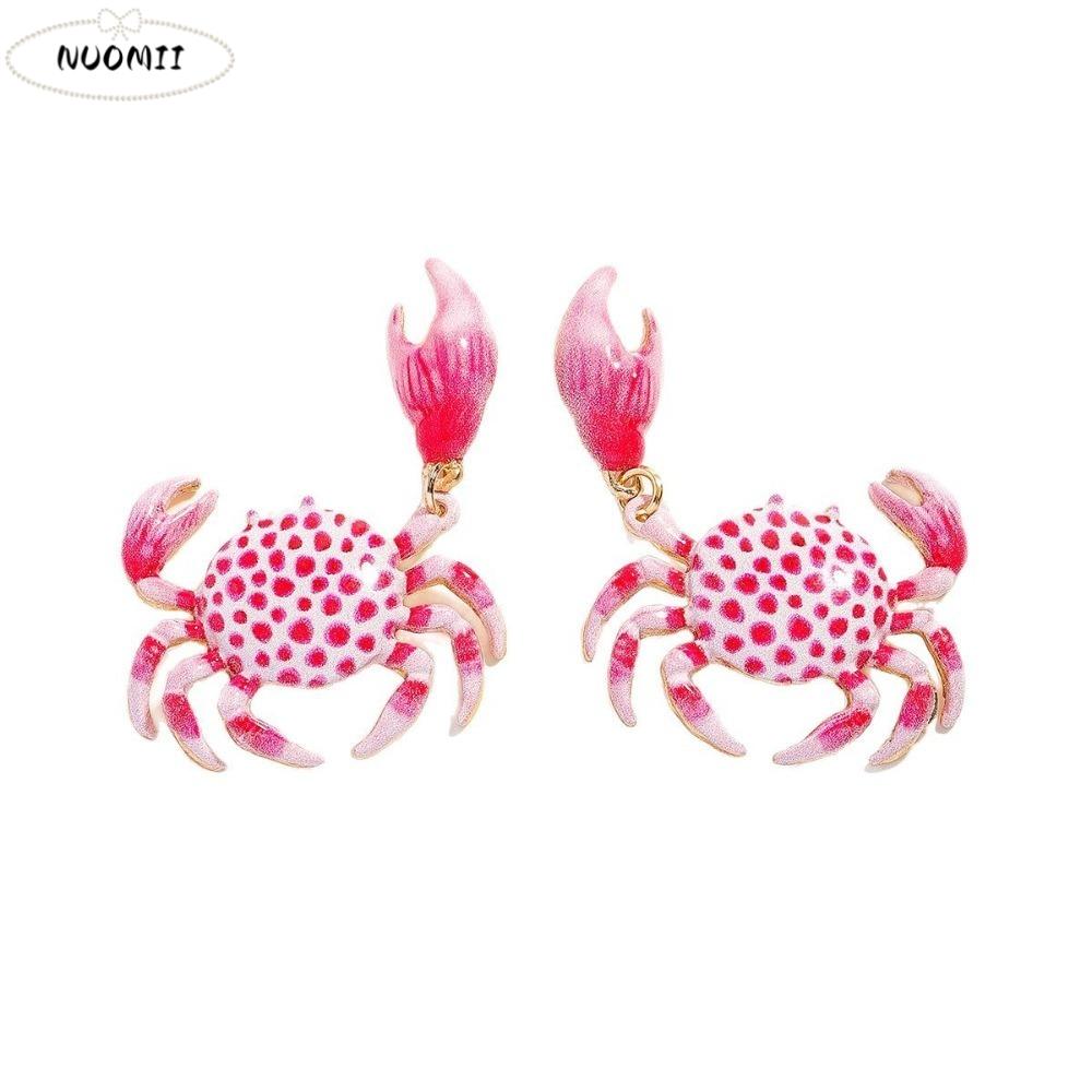 Trendige Kreative Krabbenohrringe Einzigartige Vintage Rosa Krabbenohrstecker Roter Schmuck Krabbenklaue Ohrstecker Mädchen