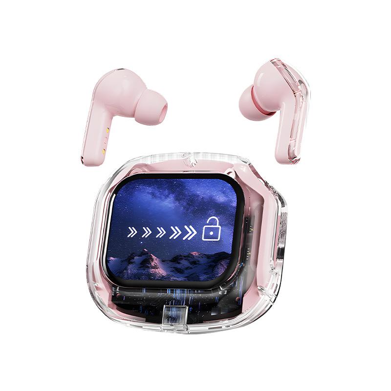 Smart-Touchscreen-Ohrhörer Bluetooth 5.4 Kopfhörer Schmerzloses Tragen Geräuschunterdrückungs-Headset HiFi-Stereo mit Mikrofon-Touch-Steuerung