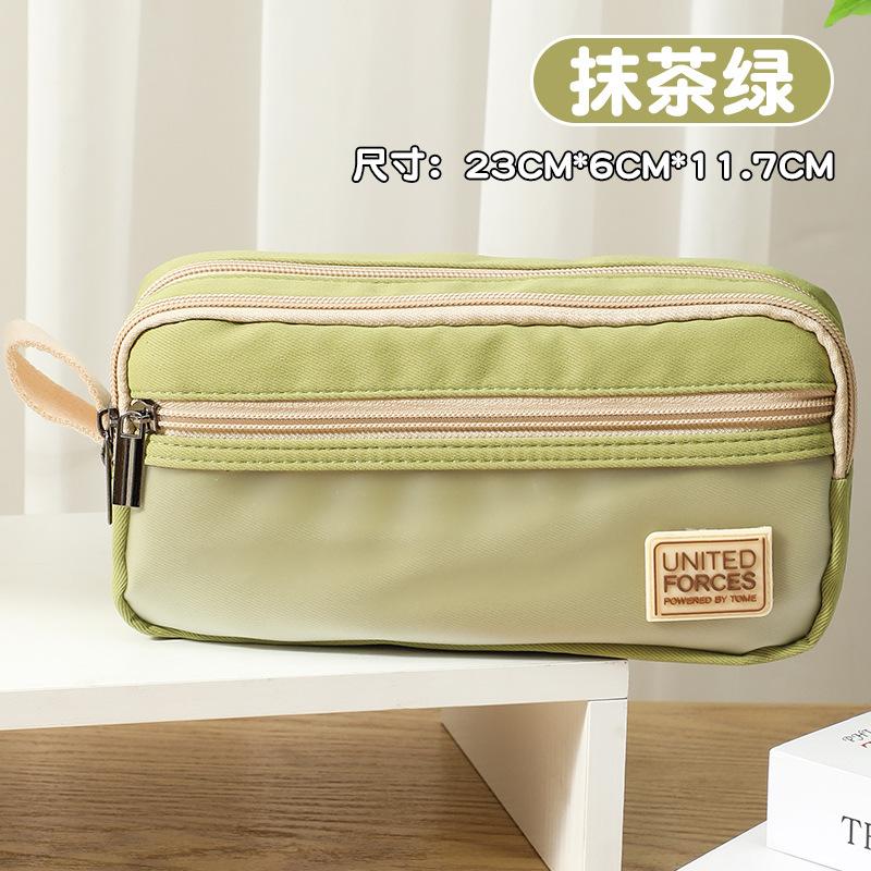 Pencil Case Large Capacity Pencil Pouch 3 Layers Zipper Pen Bag Office Stationery Organizer Simple Sturdy Transparent Pencil Bag
