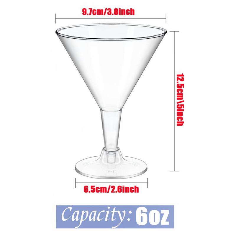 

Disposable High-Stem Plastic Cocktail Glasses