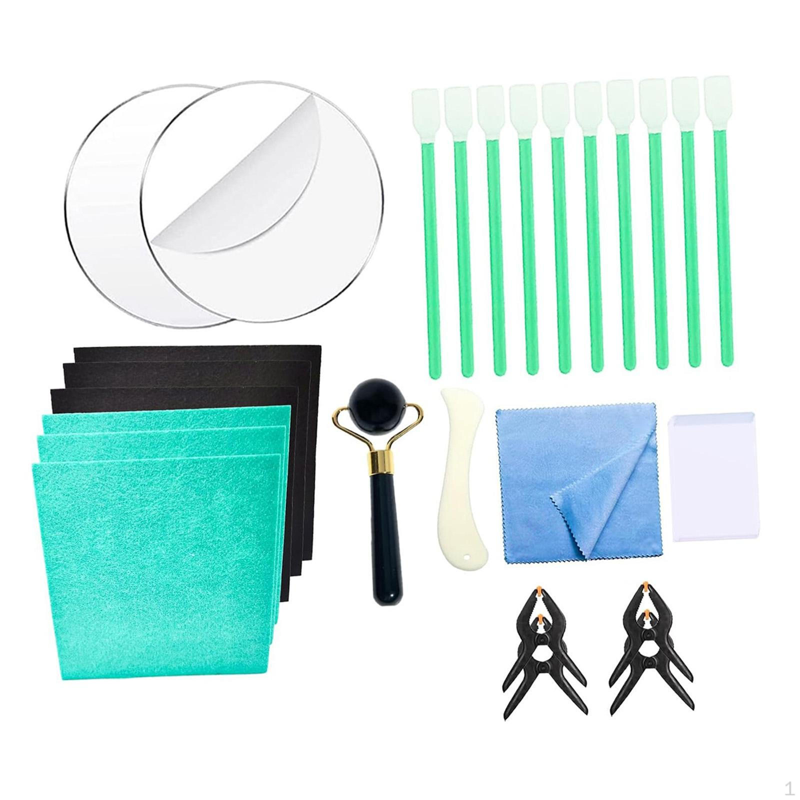 28Pcs Trading Card Cleaning Kit Maintenance Accessories with Clamps and Mats Cloth