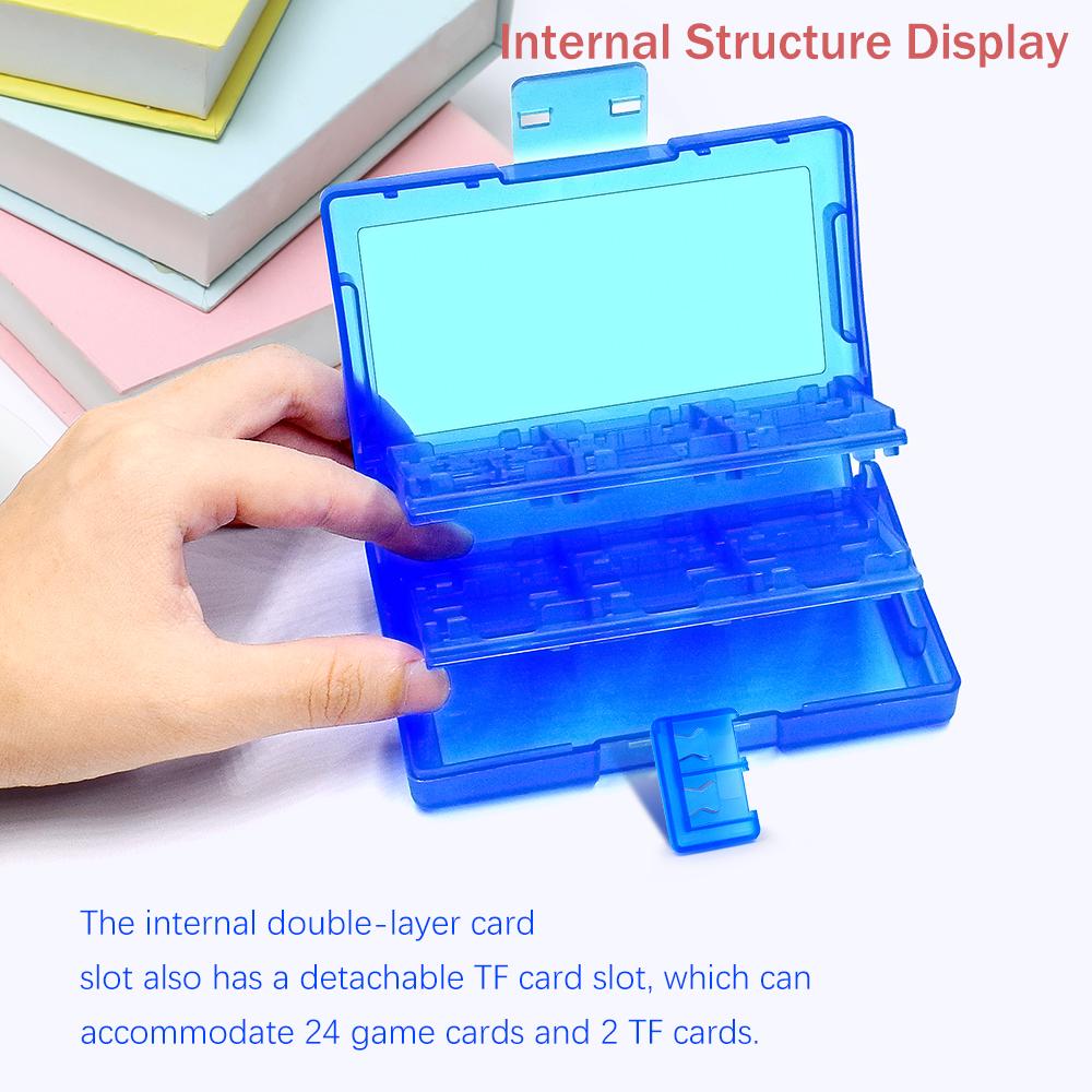 1pc Portable Switch Cartridge Case, Dust & Scratch Proof Holder for Travel, Fits Switch OLED Lite, Game Card Organizer