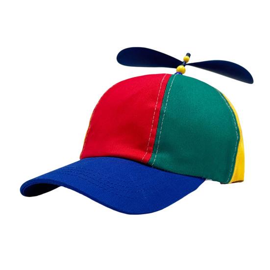 

Bamboo Dragonfly Hat Breathable Cotton Sun Hat with Adjustable Buckle Contrasting Colors Baseball Bap for Kids And Adults M синий