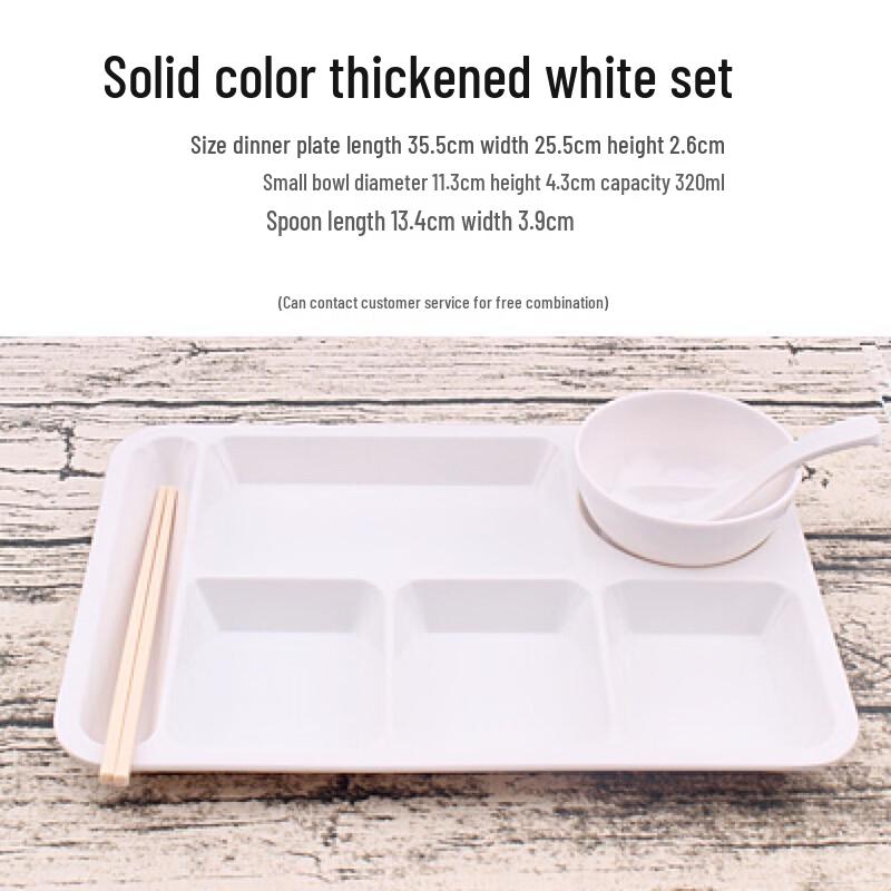 Melamine Rectangular Divided Meal Tray