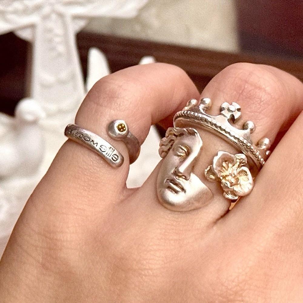 Minimalist Masquerade Mask Ring Elegant Stacked Ring Unique Venus Crown Ring  Daily Wear